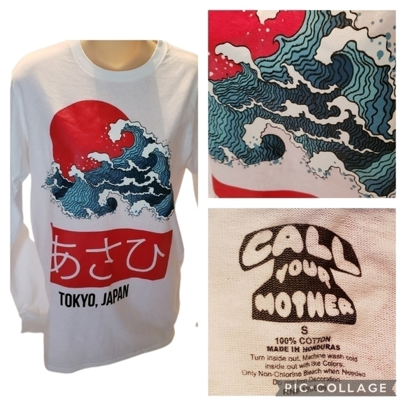 call your mother Tops - Call Your Mother Small White TOKYO JAPAN Wave